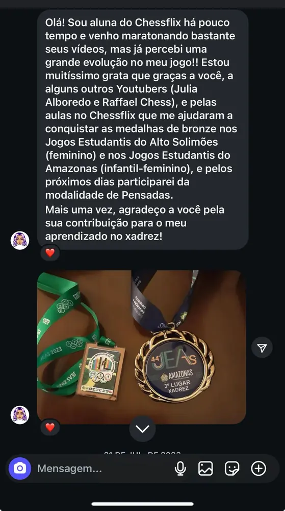 Aluna conquista medalhas de bronze nos Jogos Estudantis do Amazonas