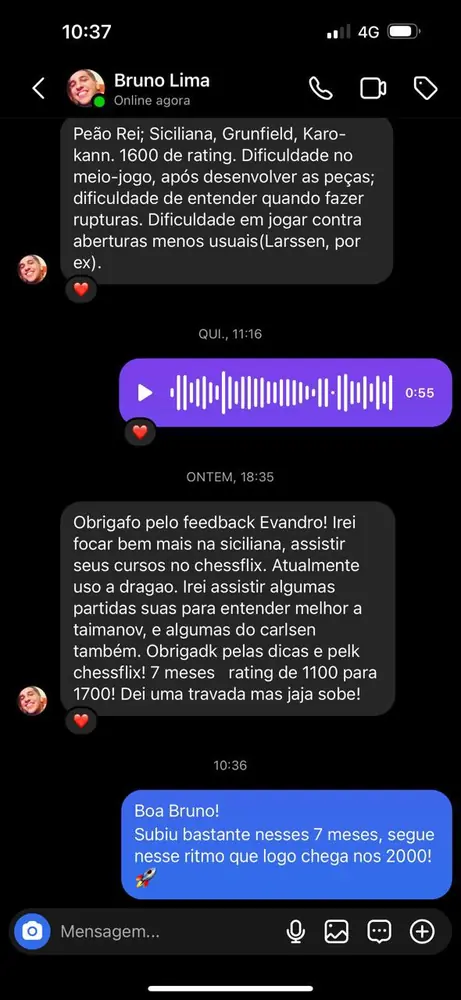 Bruno Lima: de 1100 para 1700 de rating em 7 meses